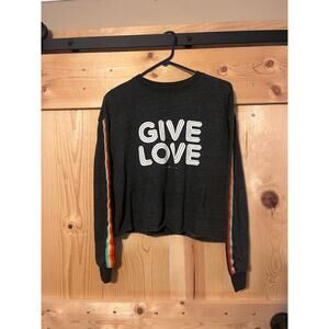 Spiritual Gangsta Give Love Crop Sweater Size S